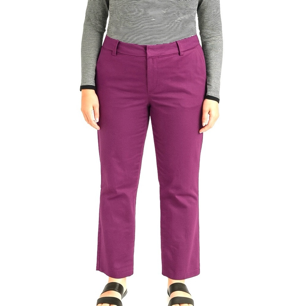 New York & Co. Womens Super Comfy Flat Front Stretch Trouser Ankle Pants, Size 6